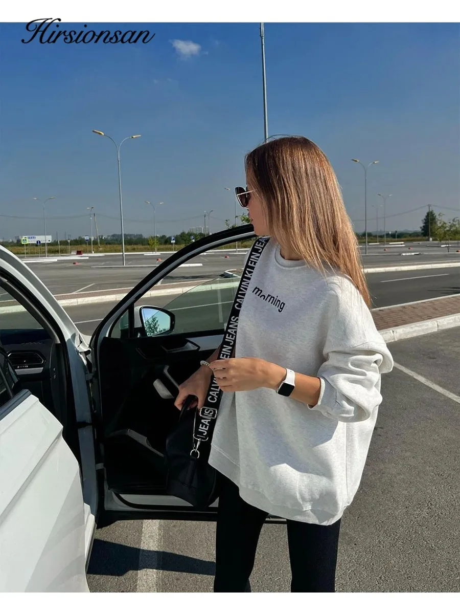 Hirsionsan س الرقبة الصوف "الصباح" رسالة شيك البلوز المرأة 2025 خريف جديد وصول #2