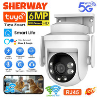 Tuya 2K 6MP WIFI Security Camera Outdoor 5G Wifi PTZ IP Home Cam CCTV Surveillance AI Tracking Baby Monitor Support Alexa/Goggle