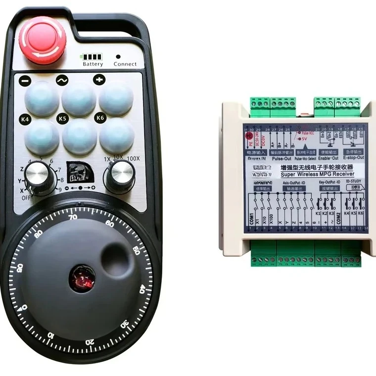 

rechargeable wireless handwheel Mpg pendant supports up to 12 axes for numerical control system of milling machine gantry