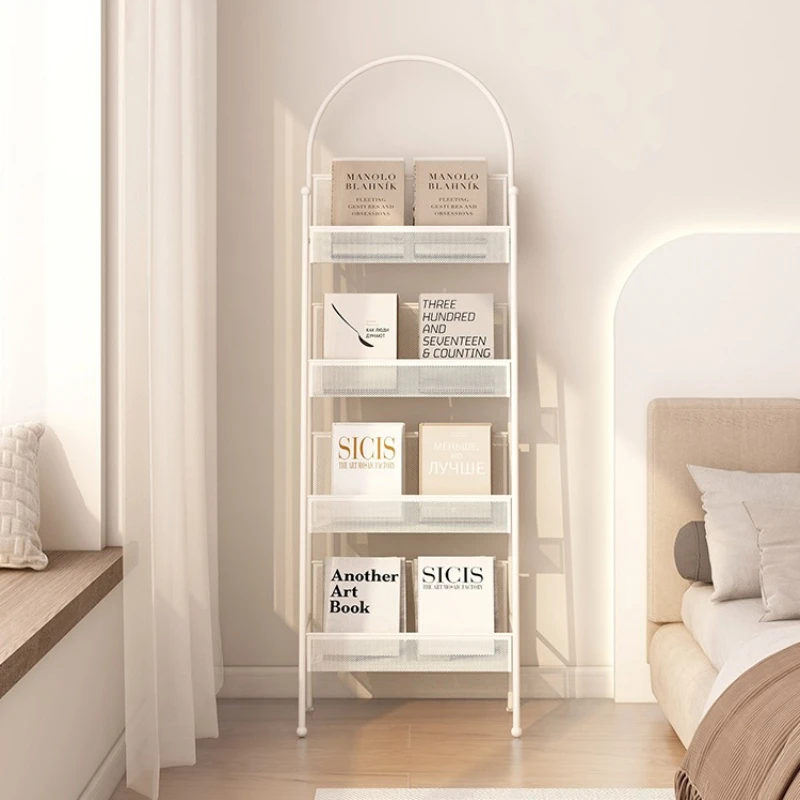

Arched against wall bookshelf Magazine Living room Floor-to-ceiling bookshelf Multi-layer simple podstawka pod książkę furniture