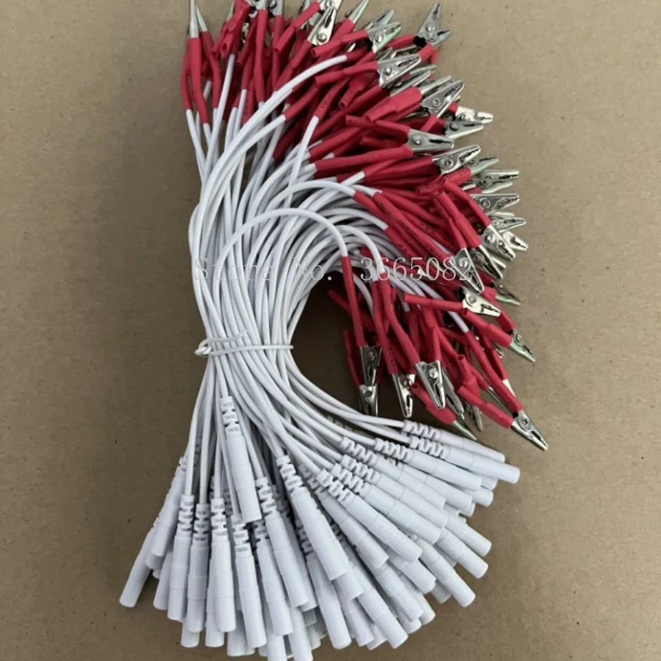 30ps Tens/Ems tieline Alligator Clip Cable Wire Electrode Accessories For Hwato SDZ-II Electronic Acupuncture2mm Pin Type Cables