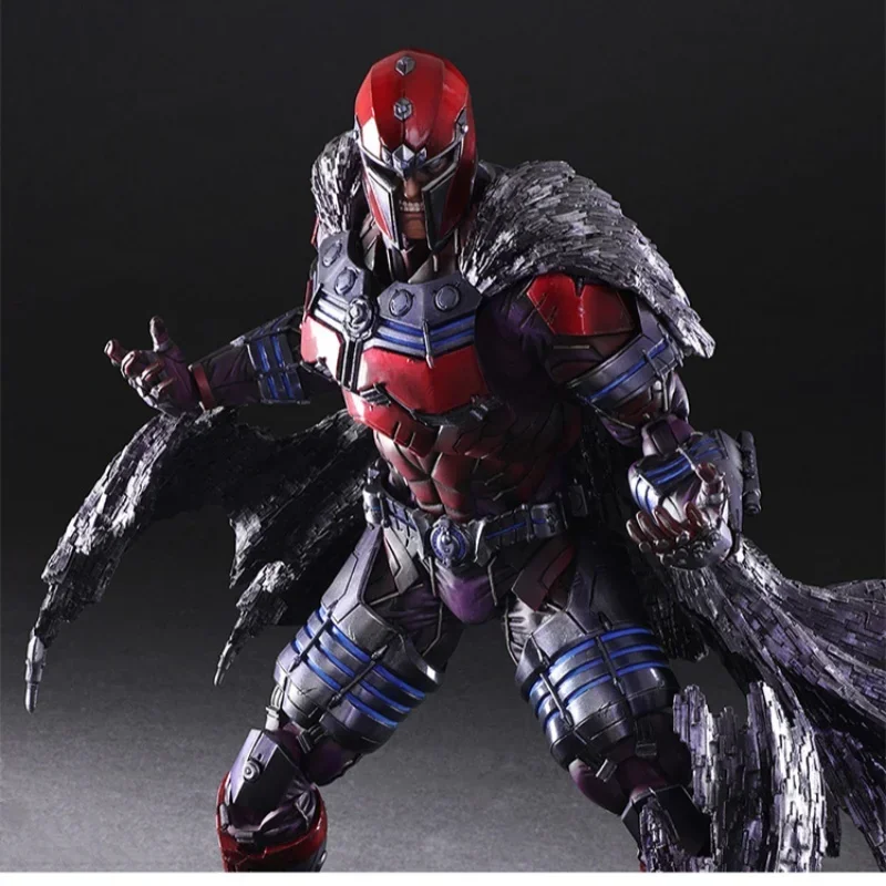 

In Stock Marvel Anime Magneto King Max Eisenhart Super Villain Joint Movable Box Hand Model Toys Ornament Children Dolls Gifts