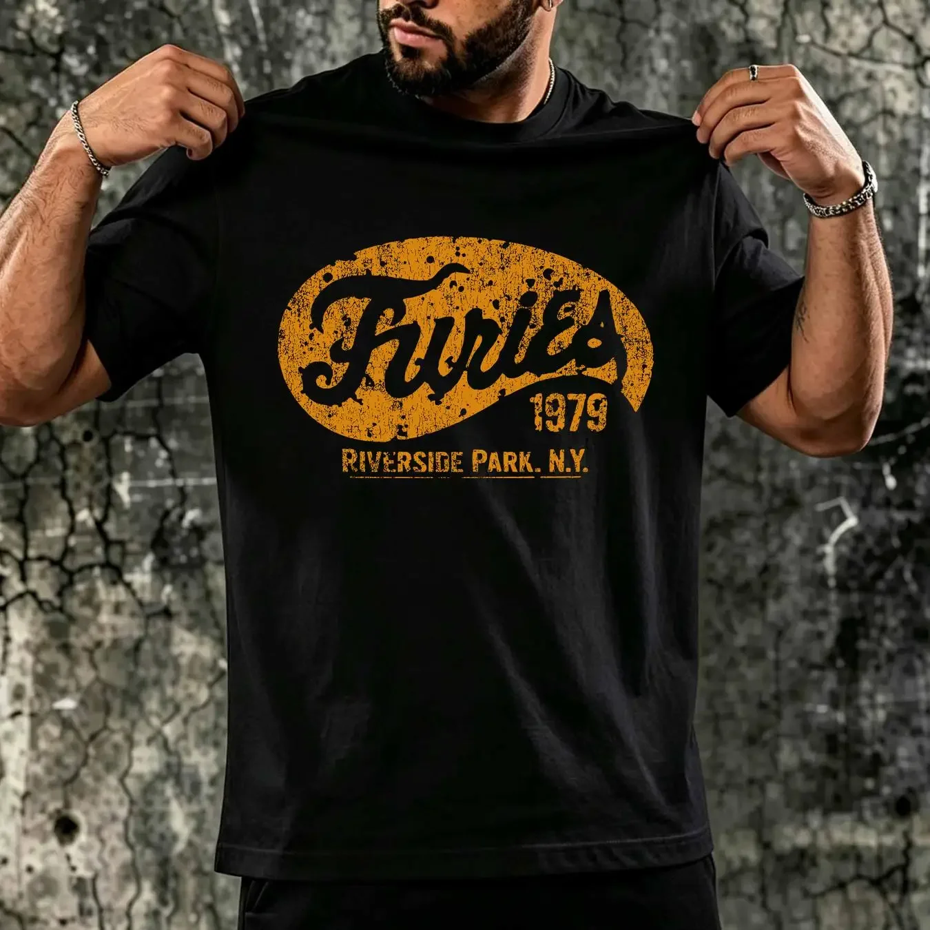 washed T Shirt Baseball Furies vintage Washed designer clothes graphic fashion homme Versatile Top For Everyday Wear streetwear