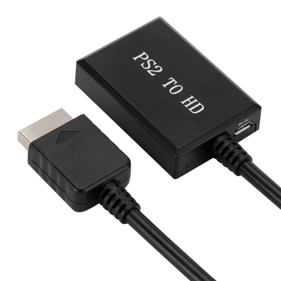 Adaptador Conversor de Áudio e Vídeo, Compatível com PS2 para HDMI, Adaptador de Cabo Full HD, Suporte PS1, 2, 3 Modos de Exibição, HDTV, PC