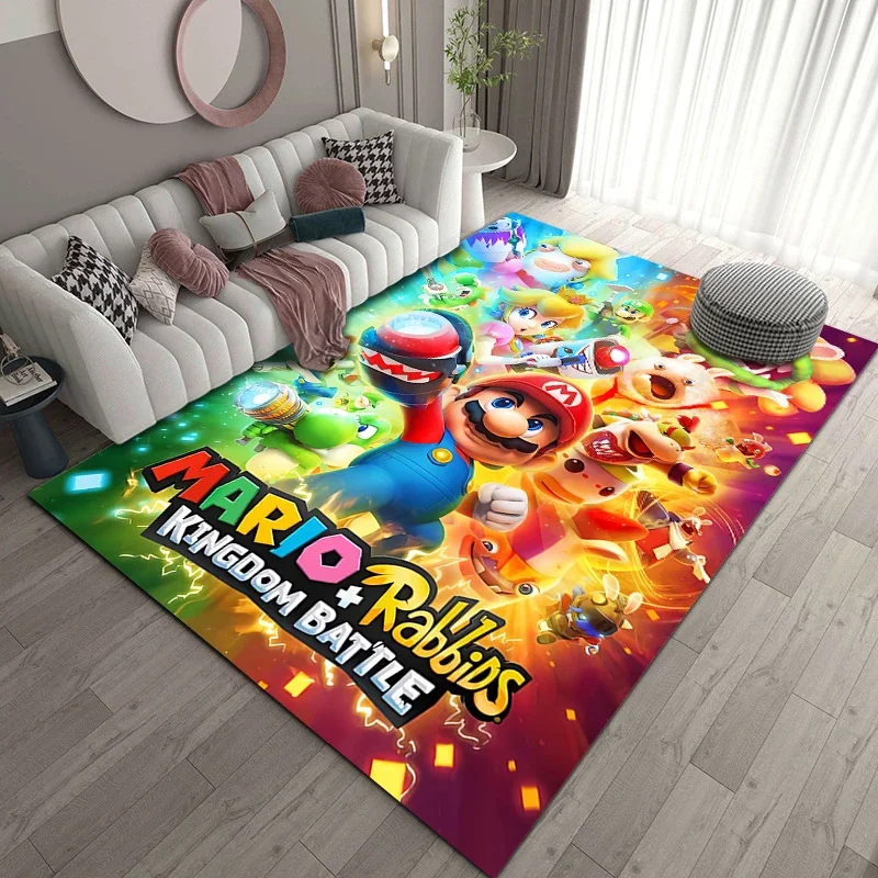 3D MINISO Super Mario Bros Printing Carpet for Living Room Bedroom Kid's Room Game Room Home Decor Area Rug Non-slip Mat PlayMat