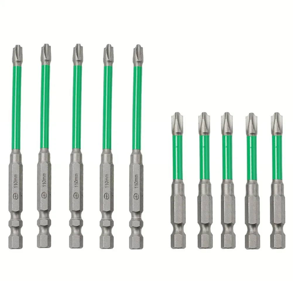 5pcs FPH2 Screwdriver Bit Magnetic Head 65/110mm Special For Electrician Socket Switch Circuit Breaker Repairing Electric Driver