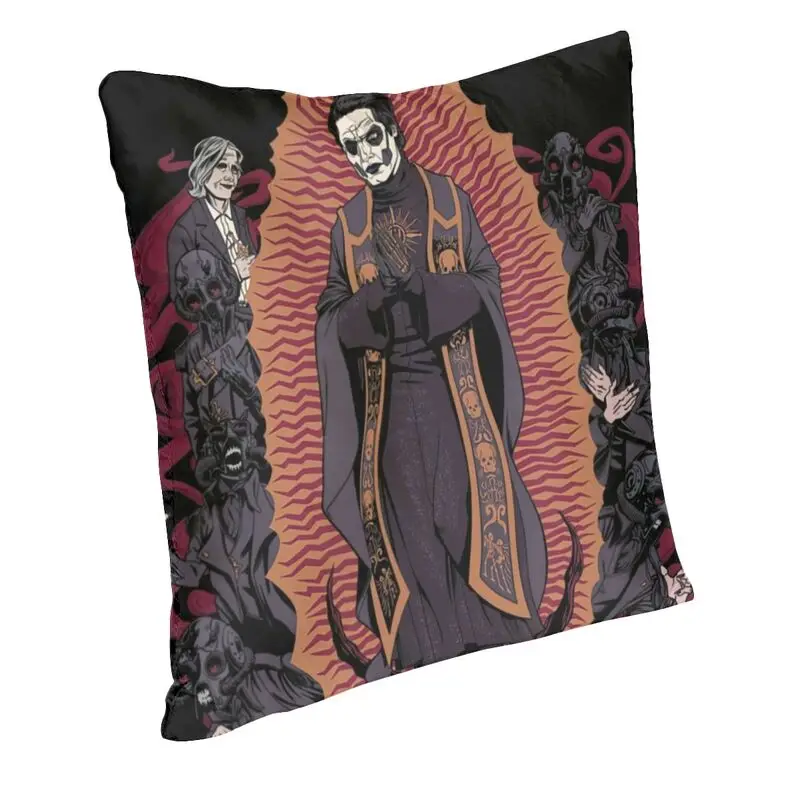 Ghost Swedish Heavy Metal Rock Band Cushion Cover 45x45 Soft Throw Pillow Case for Sofa Car Square Pillowcase Bedroom Decoration