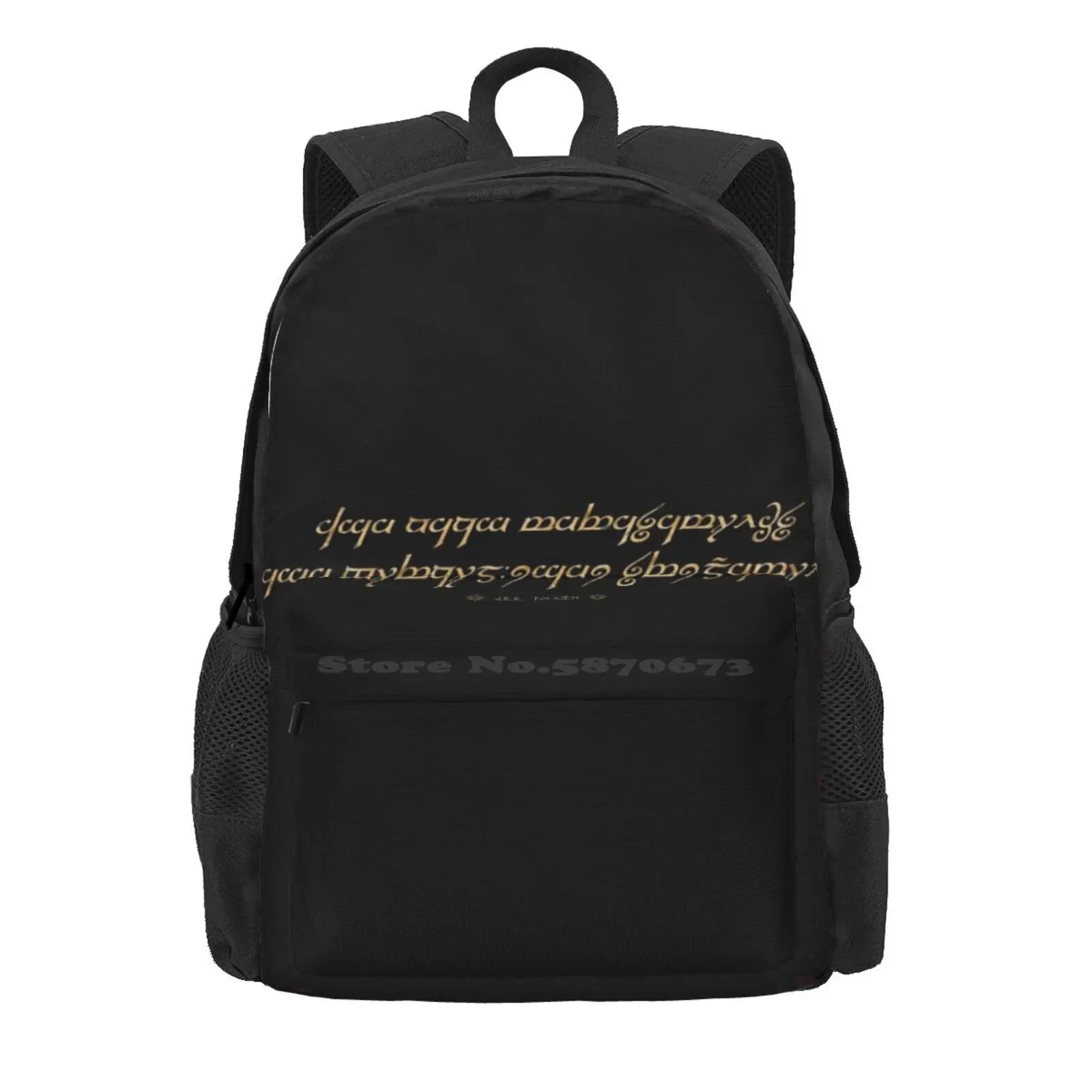 Tolkien - The One Ring Hot Sale Schoolbag Backpack Fashion Bags J R R Tolkien The The One Ring