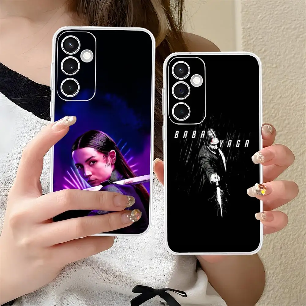 John Wick Dog Phone Case for Samsung Galaxy S25 S24 S23 S22 S21Plus FE Ultra Soft TPU Clear Shockproof Cover