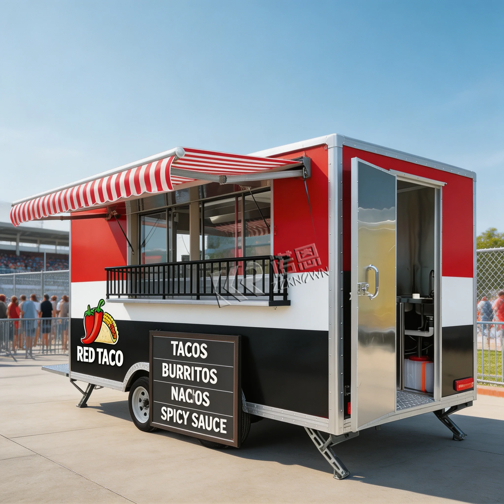 Wholesale Mobile Kitchen Food Trailer Pancake Waffle Crepe Fast Food Truck with Customized Interior Layout