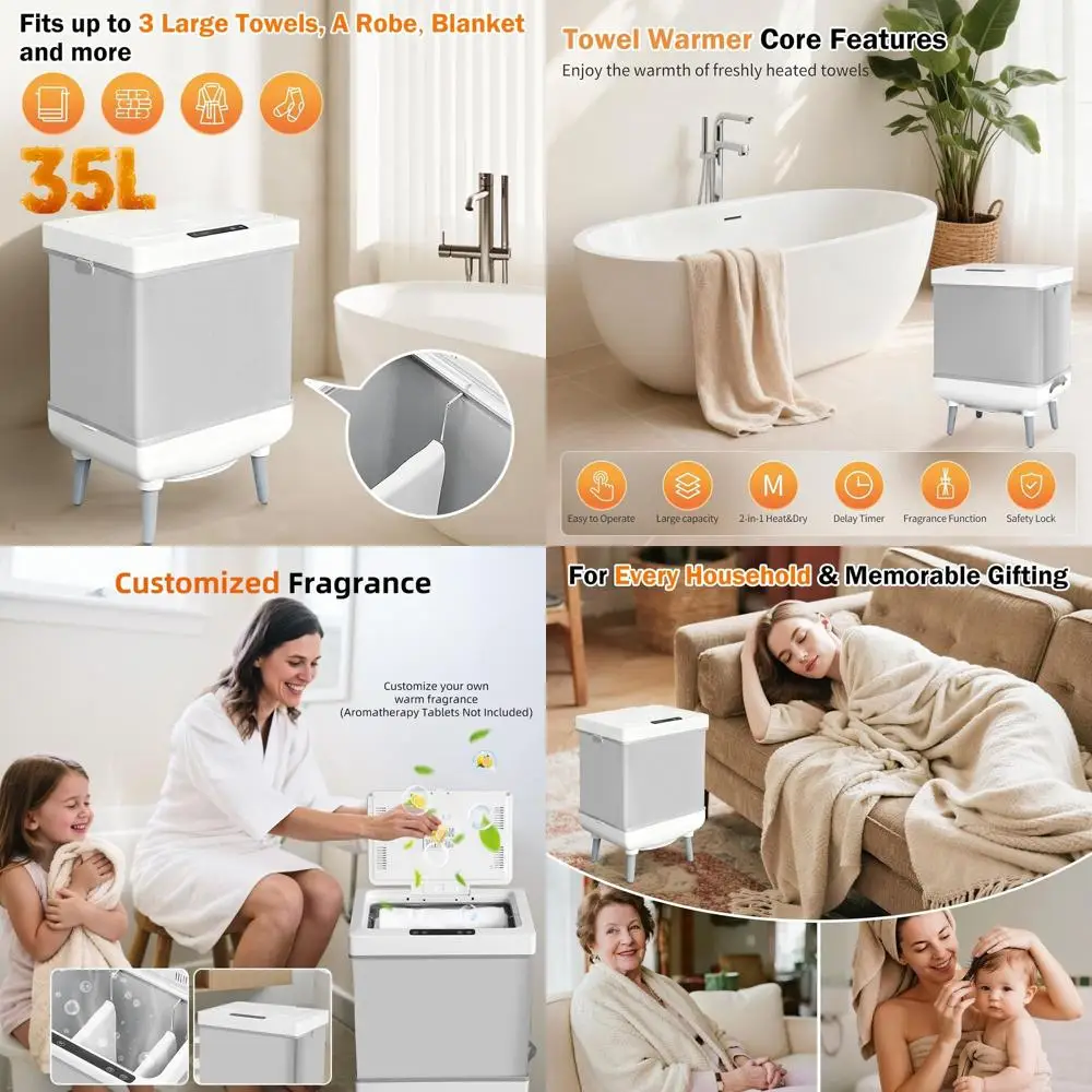 

Электрическая сушилка для полотенец большой вместимости, вмещает 3 больших полотенца, идеально подходит для дома и спа-салонов