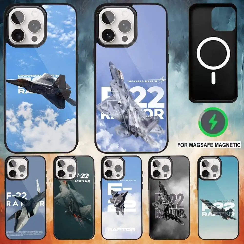 

Fighter Plane Poster F-22 raptor Phone Case For iPhone17,16,15,14,13,12,11 Plus,Pro Max Magnetic Magsafe Wireless Charging
