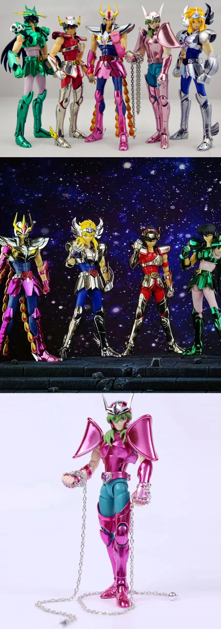 Tolles Spielzeug GT Saint Seiya Myth Cloth EX Pegasus Dragon Shiryu Hyoga Cygnus Andromeda Shun Phoenix Ikki V1 Ritter des Tierkreises – Detail 17