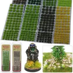 77PCS Toy Miniature Plant Scene Model Simulation Wargame Scenery Grass Tufts Sand Table Layout Artificial Plant Cluster