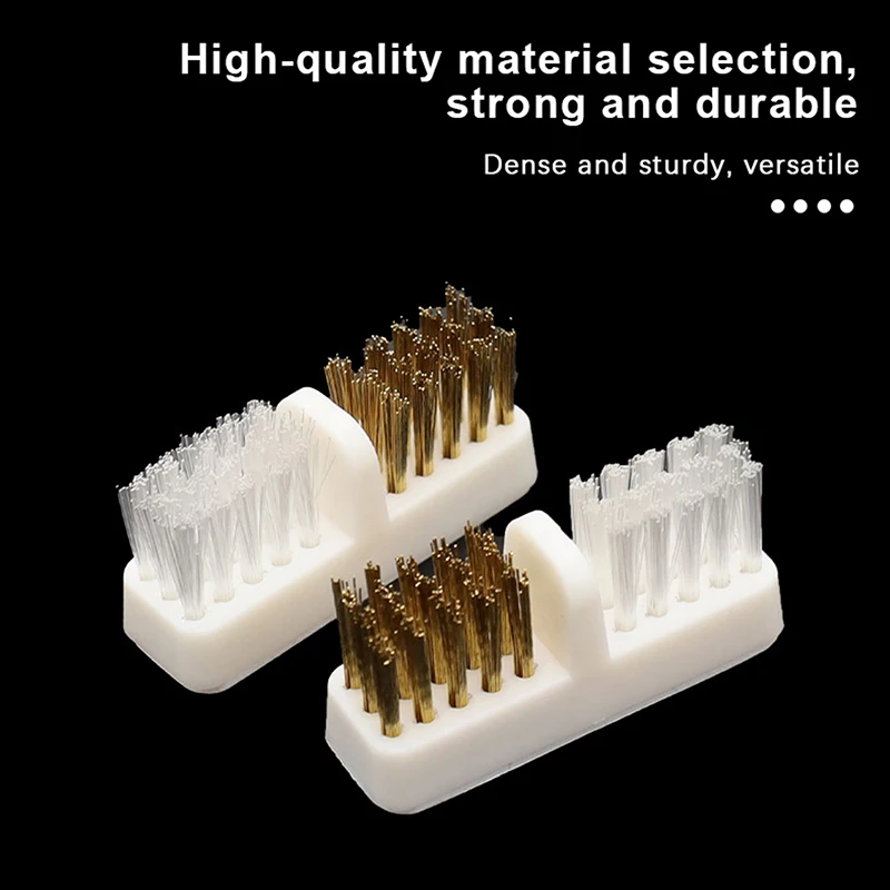 1PCS Nail Drill Bit Cleaning Brush with Copper Wire Manicure Cutter Soft & Hard Grinding Head Dust Removal Tool for Nail Care