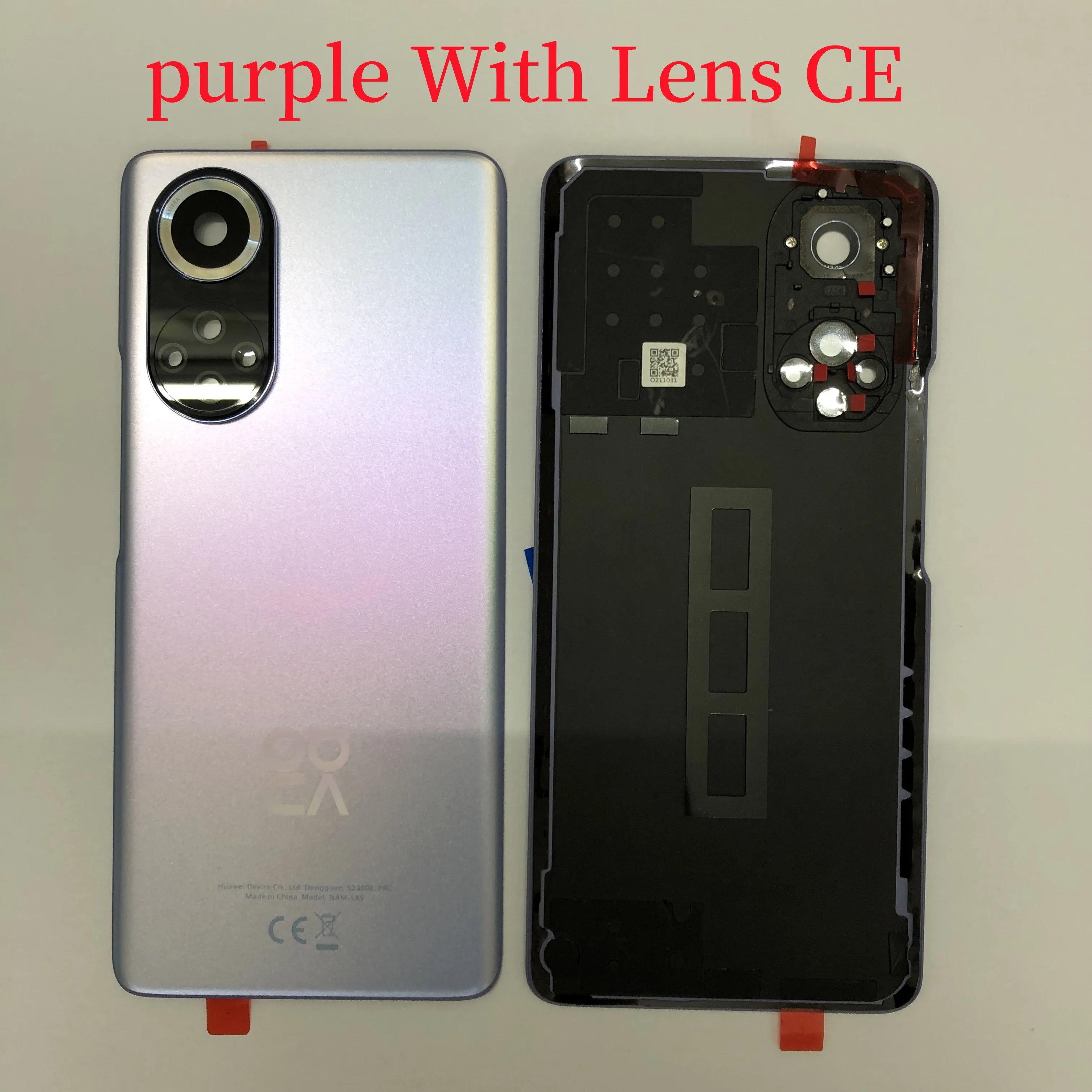 

Glass For Huawei Nova 9 Battery Cover Rear Door Housing Nova 9 Back Case with Camera Frame Lens Logo Repair Parts