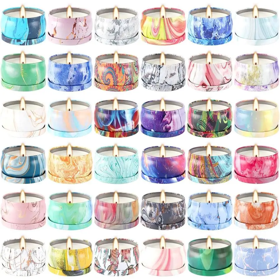 

Пакеты ароматических свечей, подарочный набор, ароматические свечи для женщин, портативная банка емкостью 2,5 унции для спа, йоги, ванны, ароматерапии, S