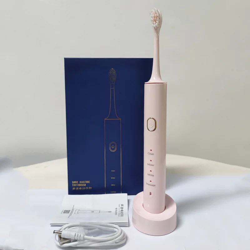 المغناطيسي الإرتفاع موتور بالموجات فوق الصوتية فرشاة الأسنان الكهربائية الكبار الذكية اللاسلكية شحن مقاوم للماء دوبونت شعيرات لينة