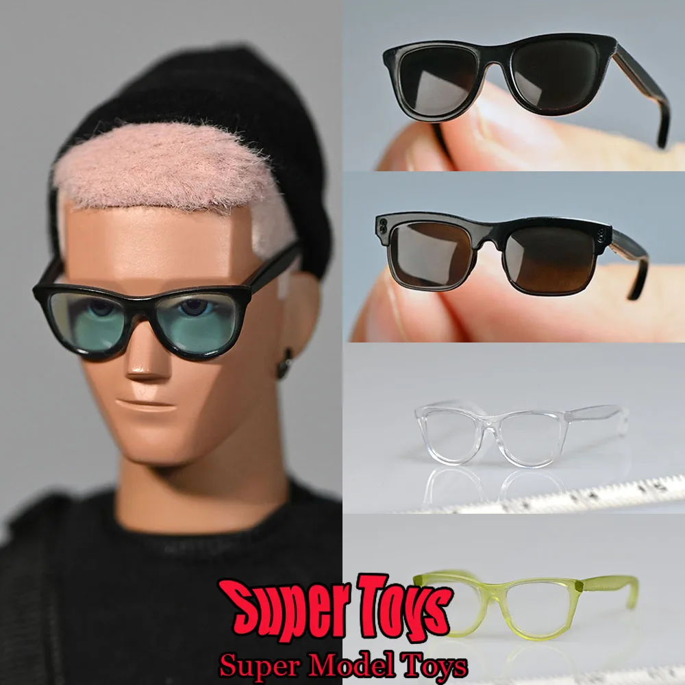 Semi lentes transparentes apto para 12 "figura de ação, na moda óculos de sol, soldado cena acessórios, 1:6 escala, em estoque