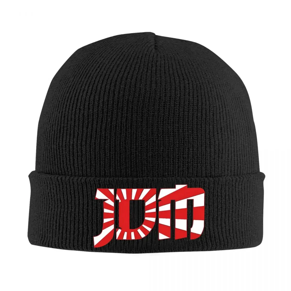 JDM Logo Hat Autumn Winter Beanie Baggy Drift Car Cap Men Women Acrylic Knitted Hat