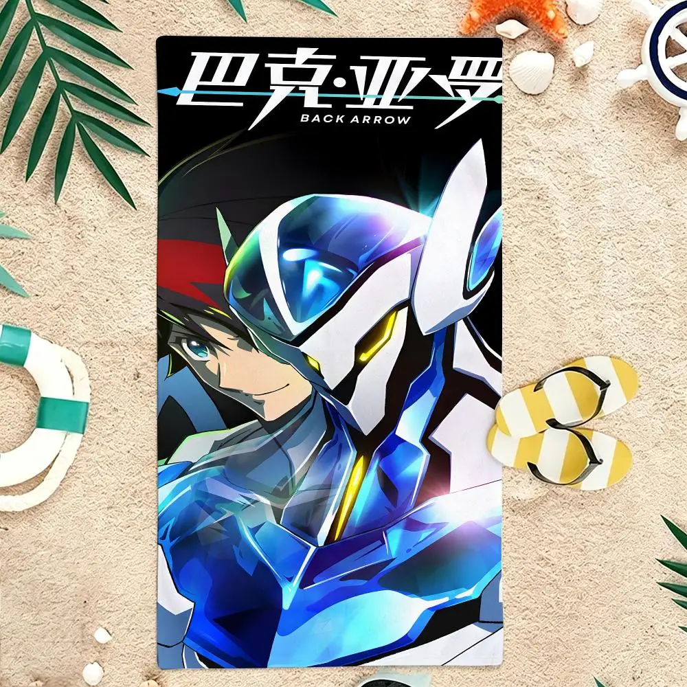 Anime Mecha B-Back Arrow Towel Microfiber soft Beach Towel for Travel Fitness Sauna Bathing Camping