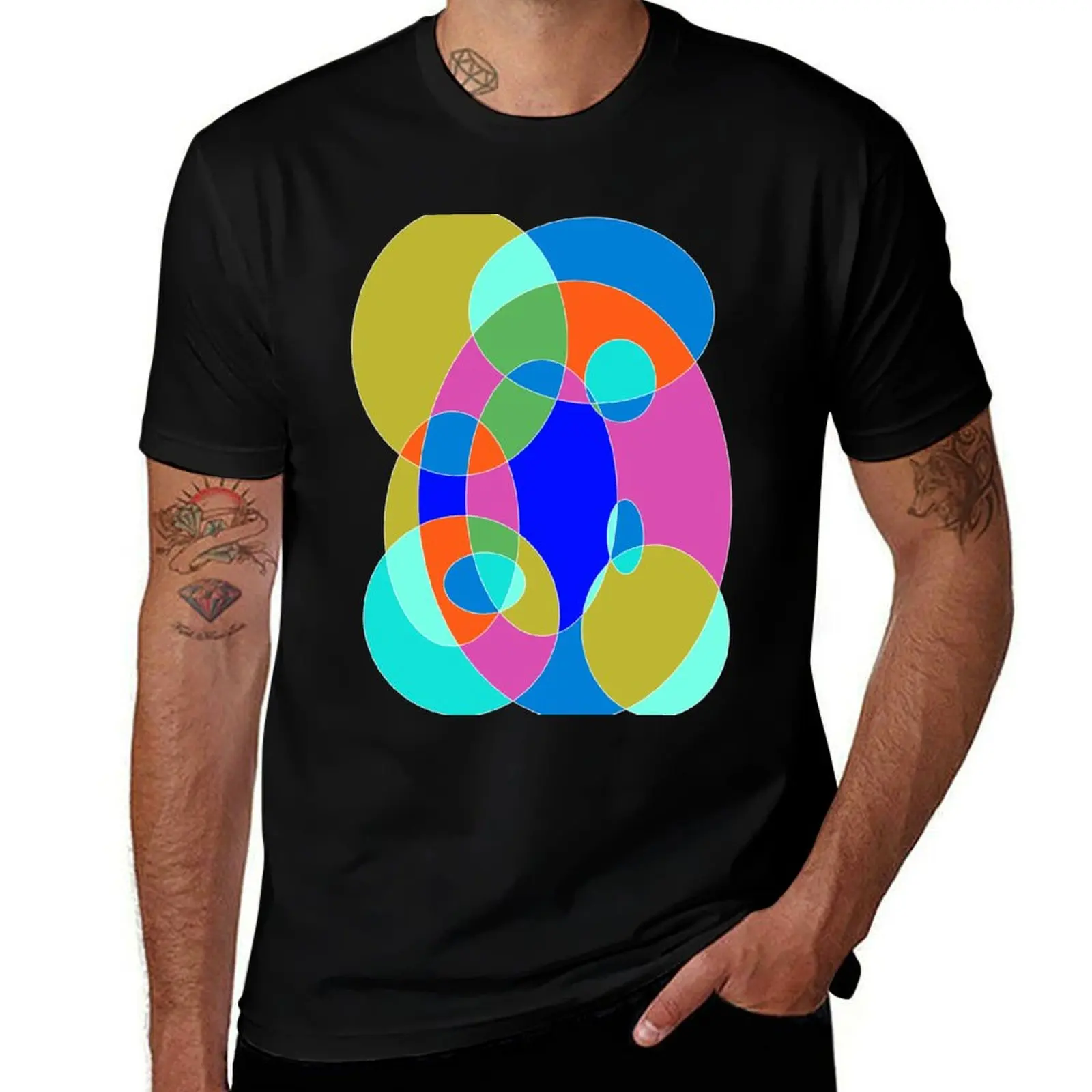 Bubbling Abstractedly Inversely! T-Shirt Large Size Casual Short Sleeve Top T-Shirt