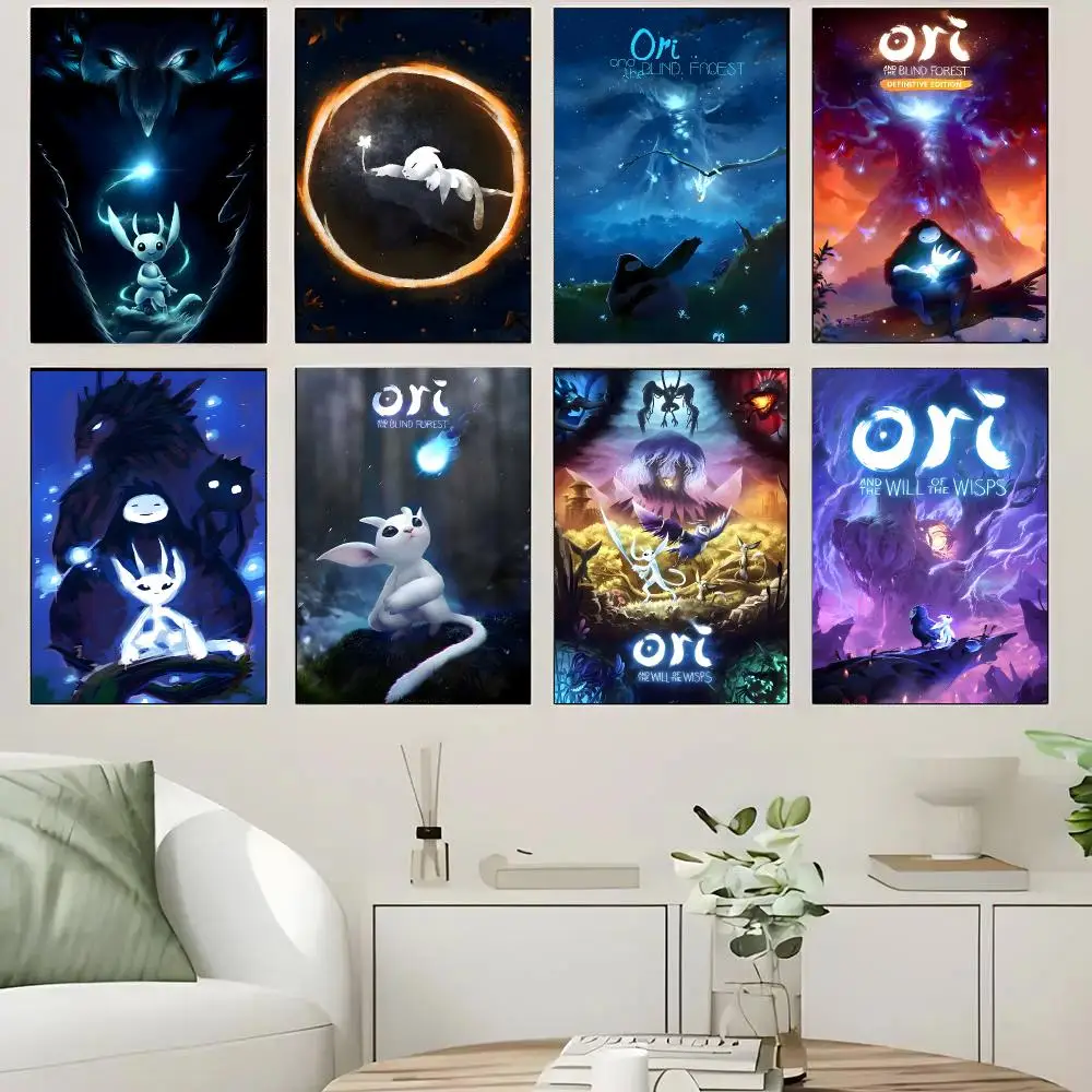 Game O-Ori and the Blind Forest Poster Self-adhesive Advanced Aesthetic Printing Paper Wall Art for Living Room Home Decor
