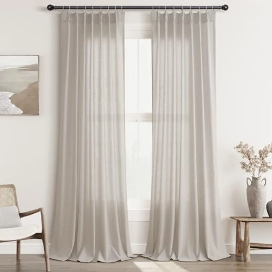 

Комплект из 2 панелей Ricot Ph Pleat n Curins 90 H L для спальни, гостиной, полупрозрачные, в стиле бохо, нейтральные, для гостиной.