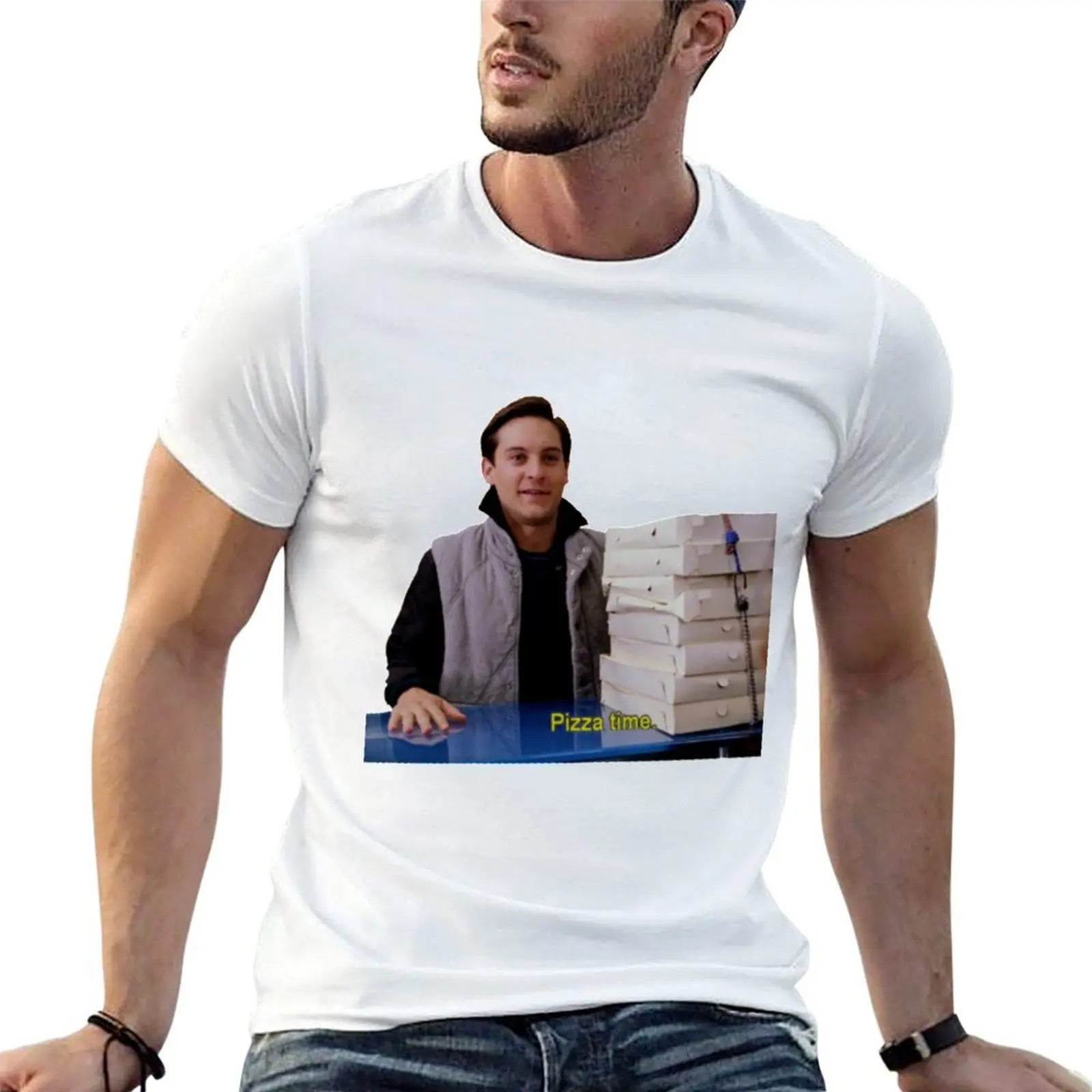 

Pizza t 100% man shirts Time. t T-Shirt shirt for funny luxury man tshirt graphic cotton