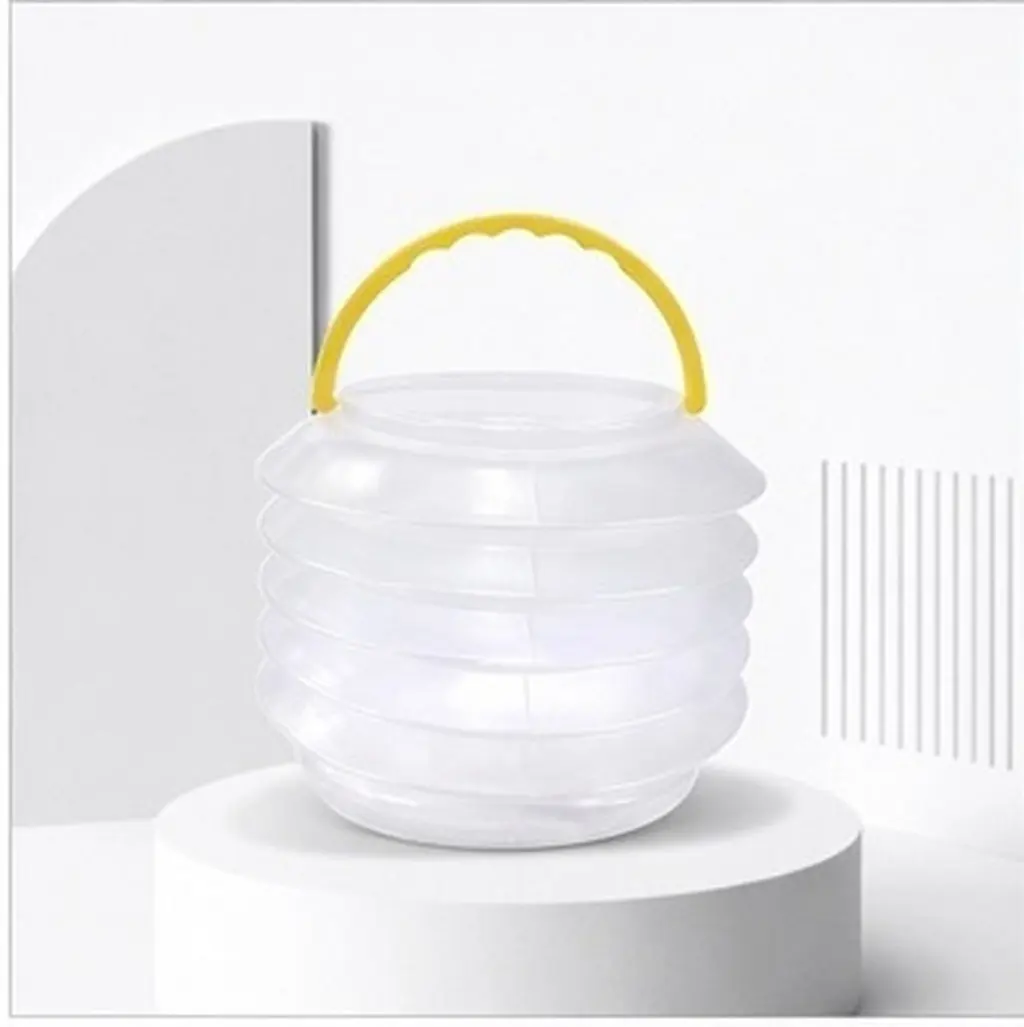 5Sets Collapsible Brush Washing Basin Portable Plastic Carry Handle Artist Brush Washer Wash Pen Bucket Outdoor Travel Fishing