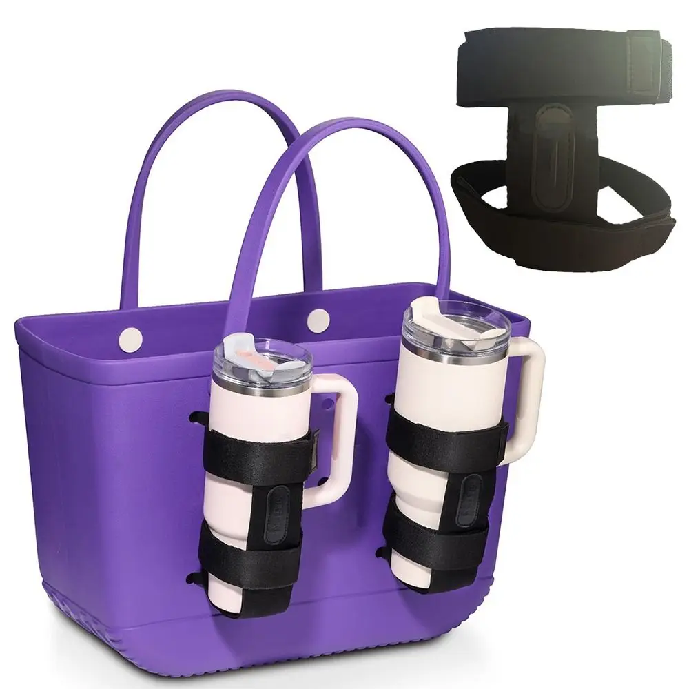 DIY Drink Holder for Bogg Bag Handbag Rubber Beach Bag Storage Bag for Stanley Portable Nylon Cup Holder for Bogg Bag/Beach Bag