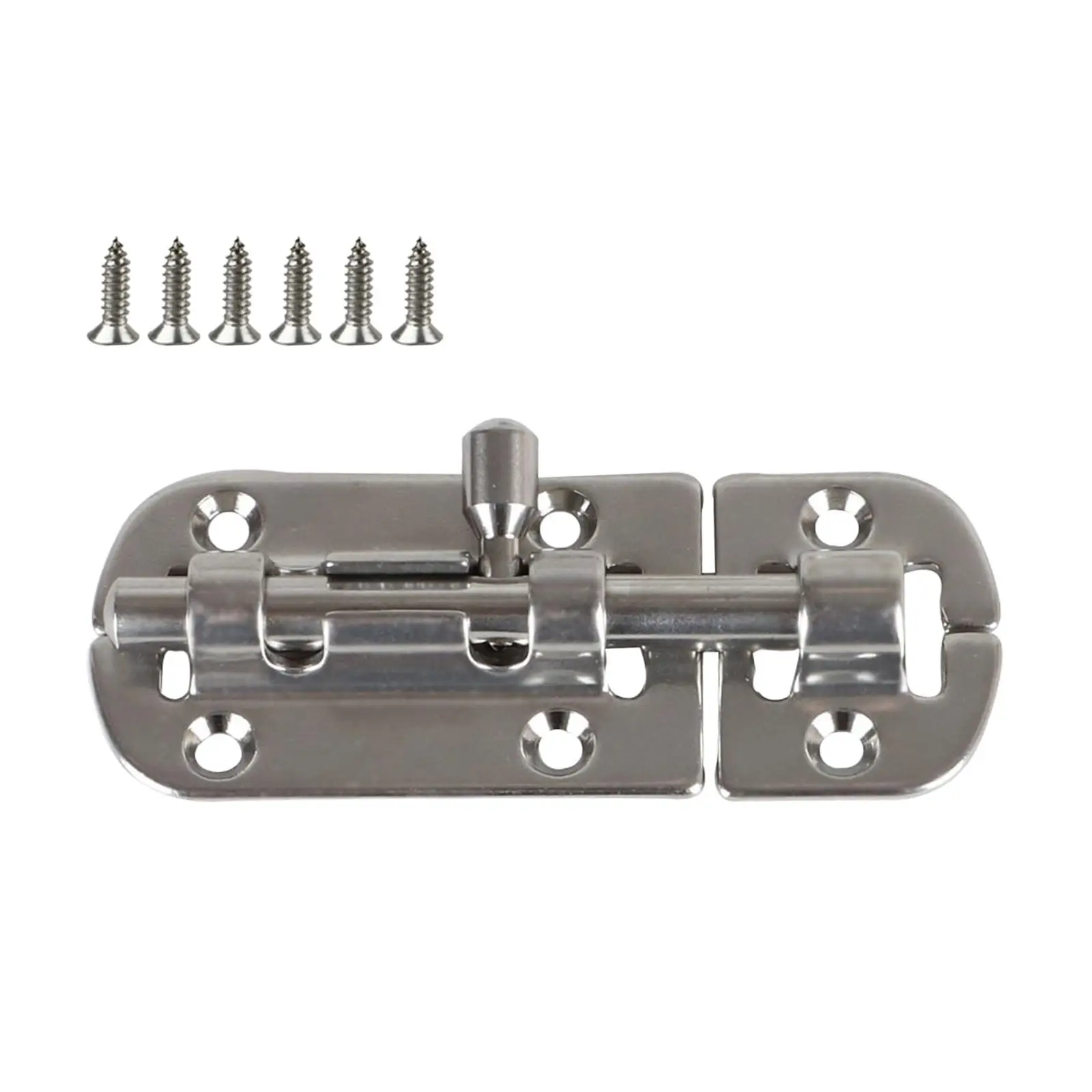 Boat Door Lock Latch Heavy Duty Stainless Steel Hardware Slide Barrel Bolt Clasp with 6 Screws Yachts Door Window Lock