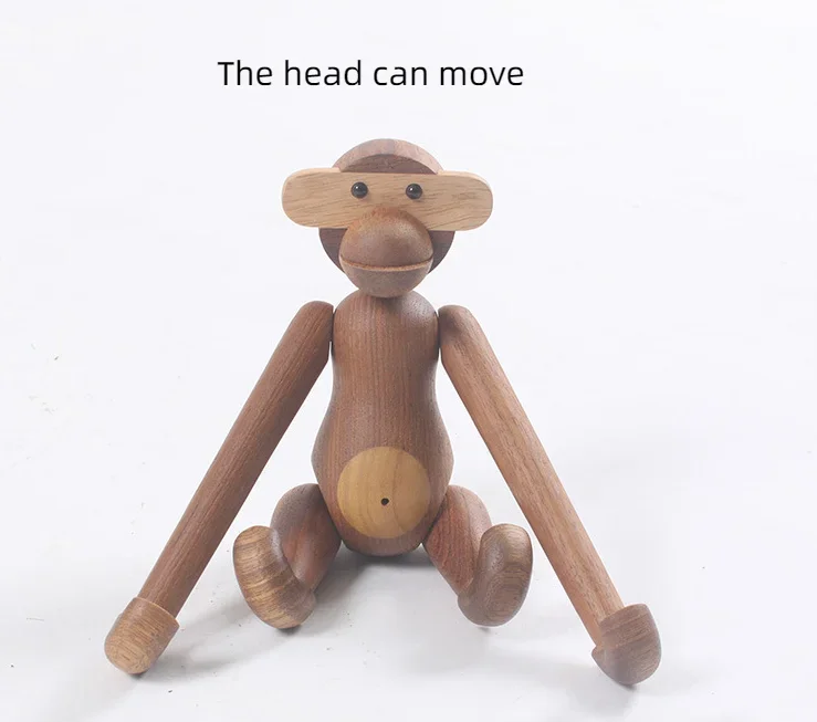 

Teak Monkey European Decoration Creative Solid Wood Home Souvenir Study Wooden Crafts Wooden Gifts