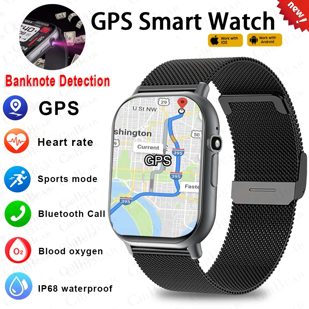 

Smart Watch Men Money Checking Function Sports Fitness Tracking Watch IP67 Waterproof Bluetooth Call Smartwatch Android IOS