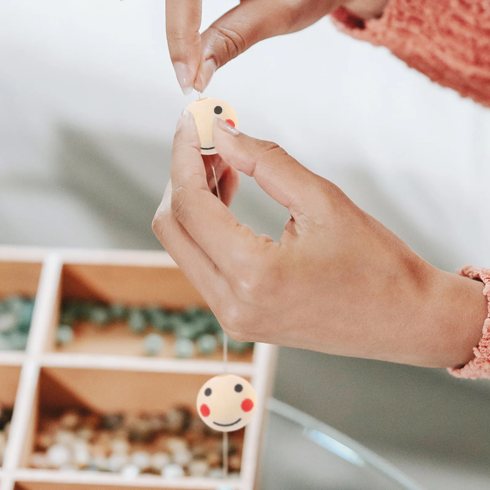 

120Pcs Wooden Beads Bulk DIY Projects Smooth Finish No Burrs Perfect for Macrame Decor Wooden Beads Bulk Wood Bead Wreath