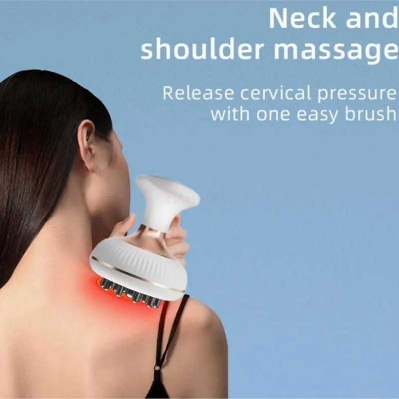 

Eletric Anti Cellulite Massager Meridian Massage Brush Body Massage Lymphatic Drainage Heating Scraper Guasha shape