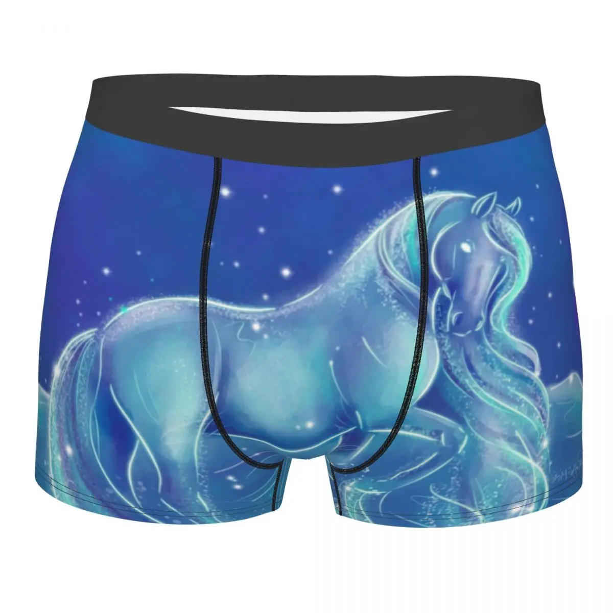 

Пользовательские боксеры Water Spirit Horse, шорты, мужские трусы с животными, нижнее белье, модные трусы