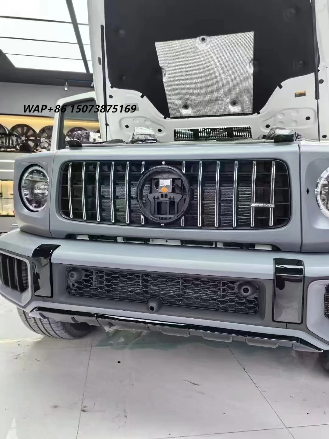 2025 New W465 G63 Style Conversion Kit for G-Wagon G500 Upgrade Bumper Grille Set with Night Package Accents