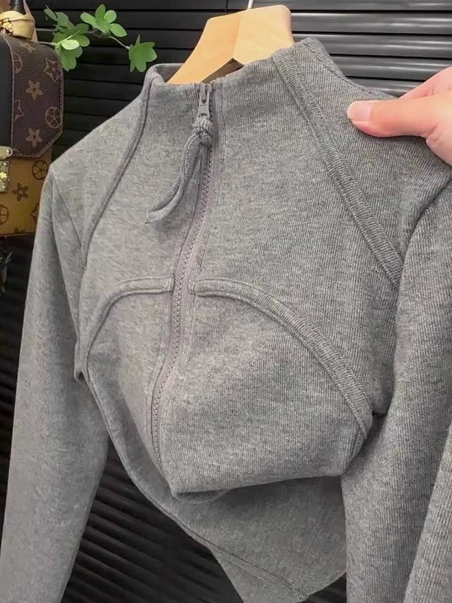 

Удобный вязаный открытый кардиган с двойной молнией Long Sve Commute Sle, высококачественная легкая утягивающая основа для женщин