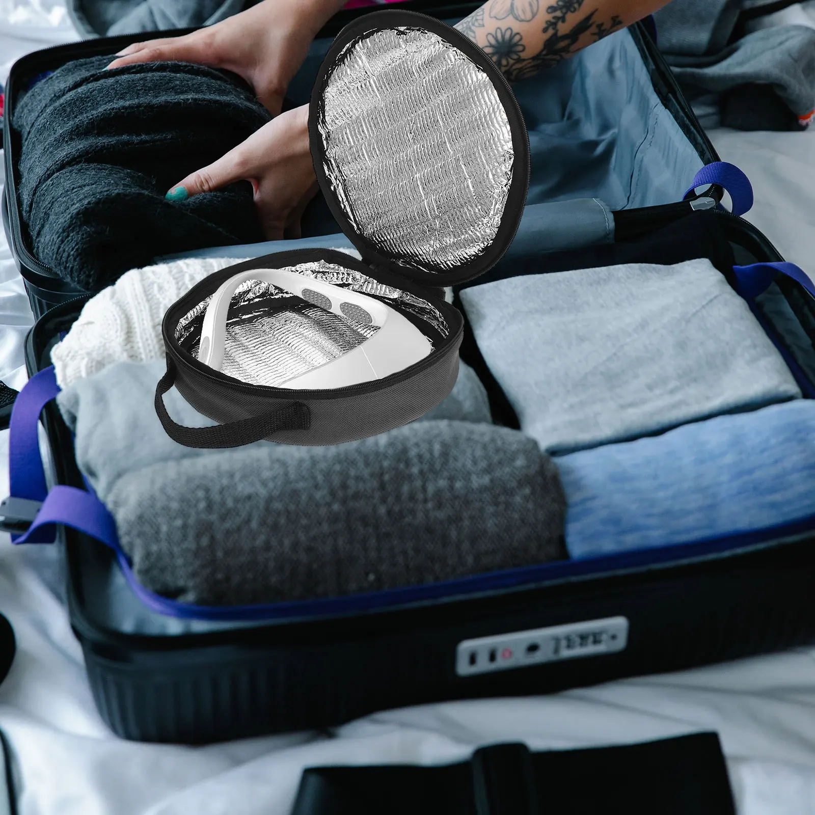 

Neck Cooling Insulation Bag 819x819x098 Inches Oxford Cloth Silverplated Layer Hot Weather Case Storage Wraps Cooler Reusable