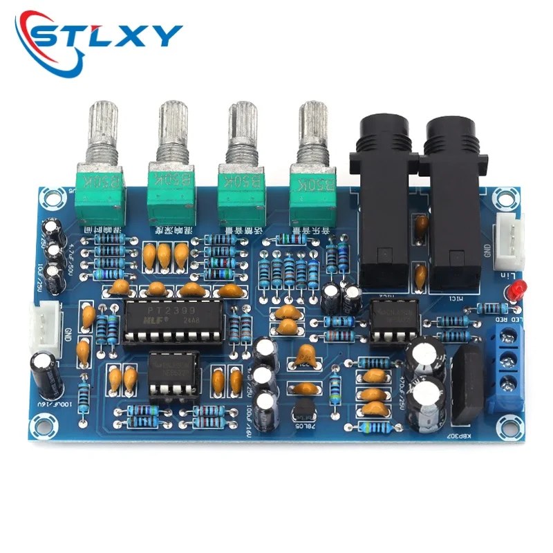 XH-M173 Preamp Reverb Board Bass Treble Adjustable Singing Amplifier Board For Speaker Audio Upgrade