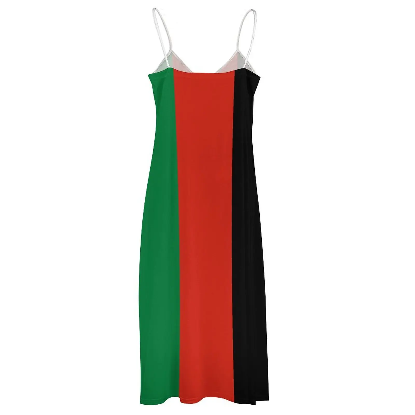 Long Dresses Dress Afghanistan Flag Print New Casual Sleeveless Women\'s V-Neck Printed Dress Swing Retro Dresses