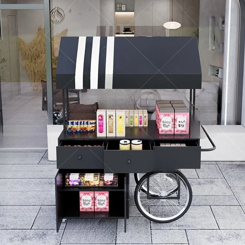 Nordic wrought iron float night market snacks street stall car supermarket market truck mobile promotion display stand