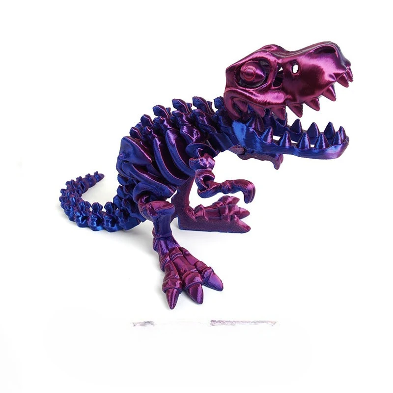 

3D Printed Dragon Set Craftsmanship Model Fidget Toy Rotating Tyrannosaurus Rex Skeleton Dinosaur Birthday Decoration Gift
