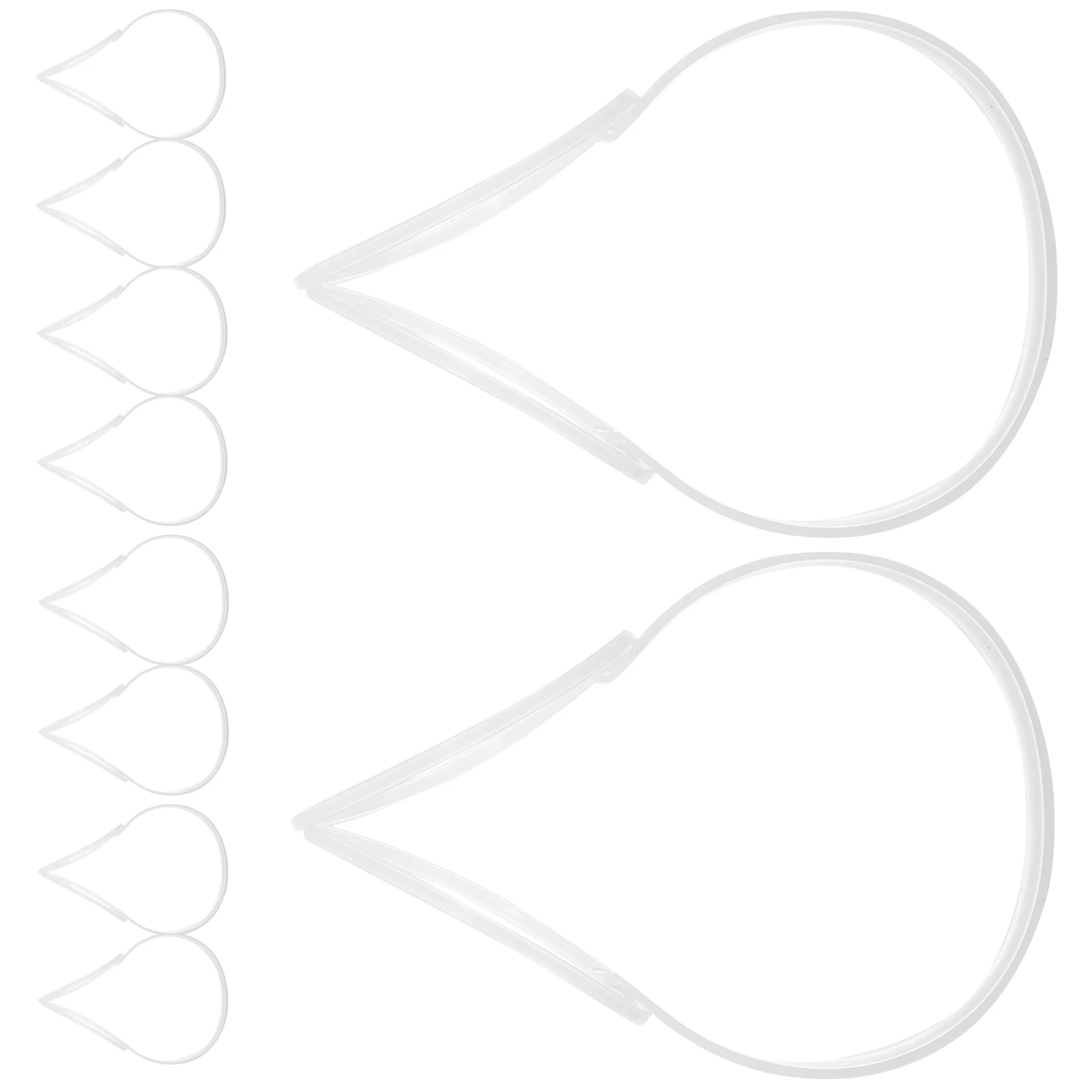 10 قطع من رف إطار غطاء للأذنين مادة شفافة قوية يمكنك صنعها بنفسك رف غطاء للأذنين تصميم بسيط وأنيق لحماية الشتاء #1