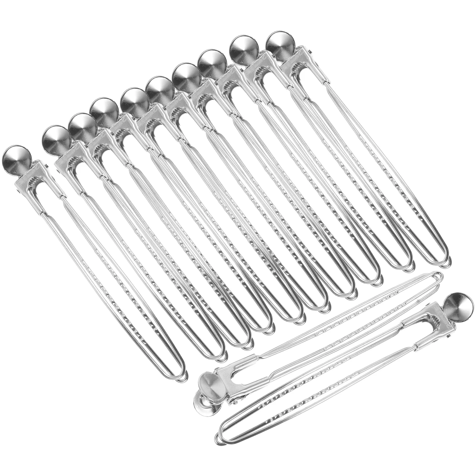 

12 Pcs Hair Clip Salon Clips Barrettes Modeling Sectioning Hairpins Stainless Steel Tool Clamps