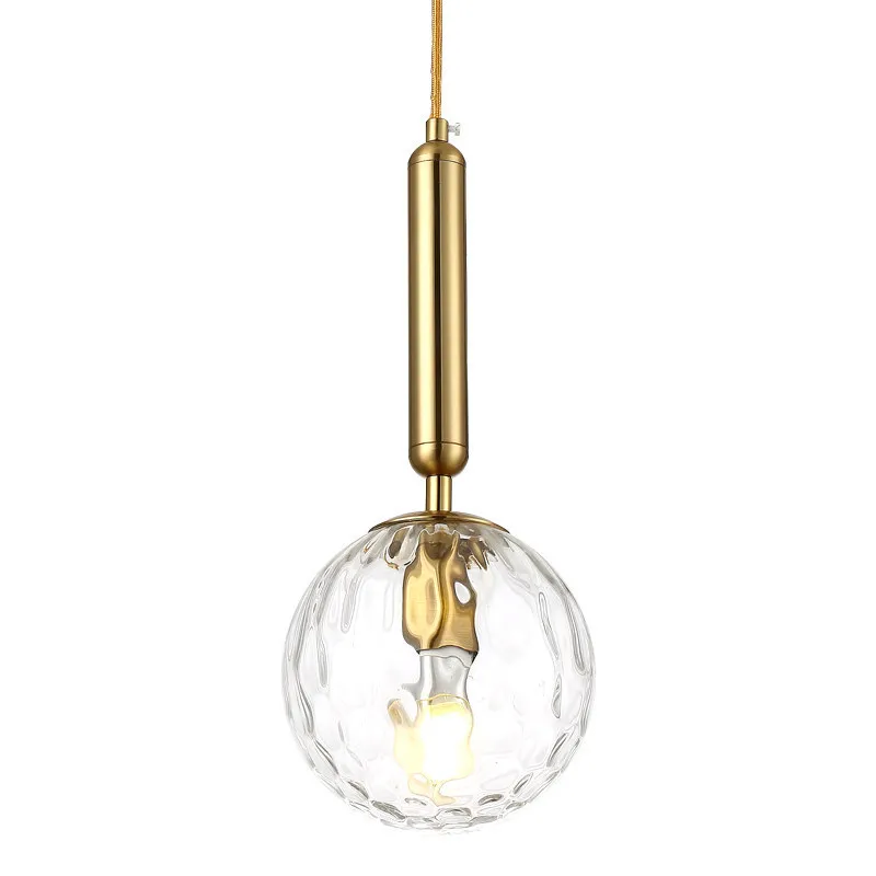 

Modern Glass Ball Led Pendant lights Bedside Gold Indoor Kitchen Hanging lamp luminaire Dining Room Lighting Decoration Fixtures