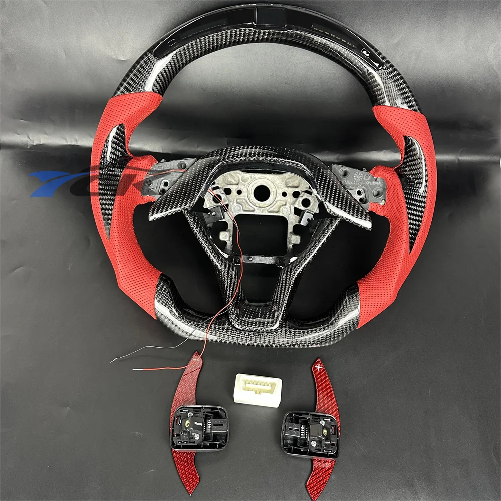 

Customized Led Steering Wheel Carbon Fiber and Shift Paddles For Honda Accord 2018 2019 2020 2021 2022 2023