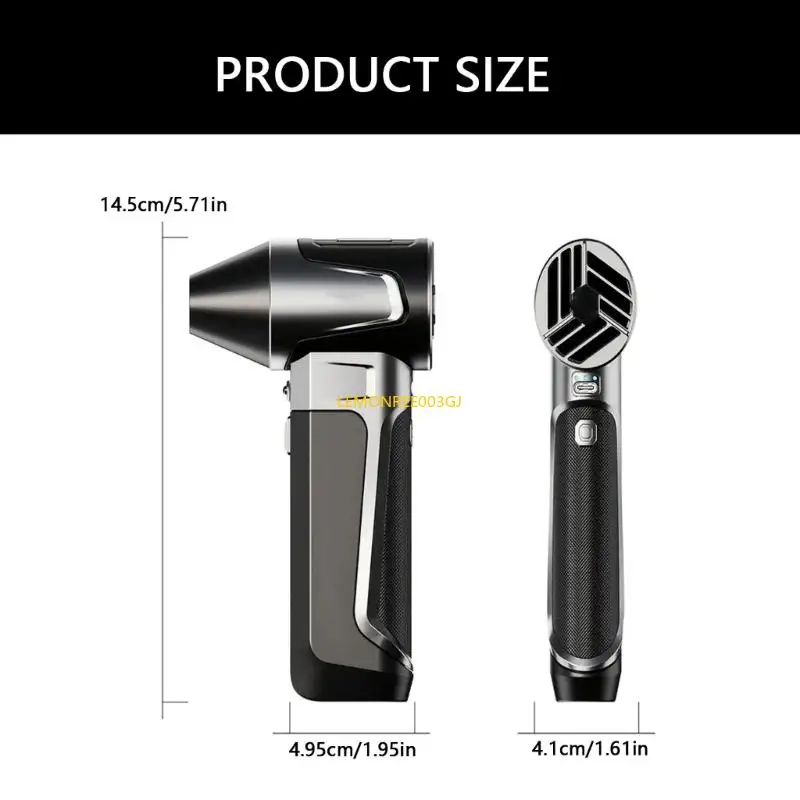 M4YC MINI مروحة محمولة USB قابلة للشحن 130000 دورة في الدقيقة 3 سرعات مروحة غبار الكهرباء مروحة الغبار