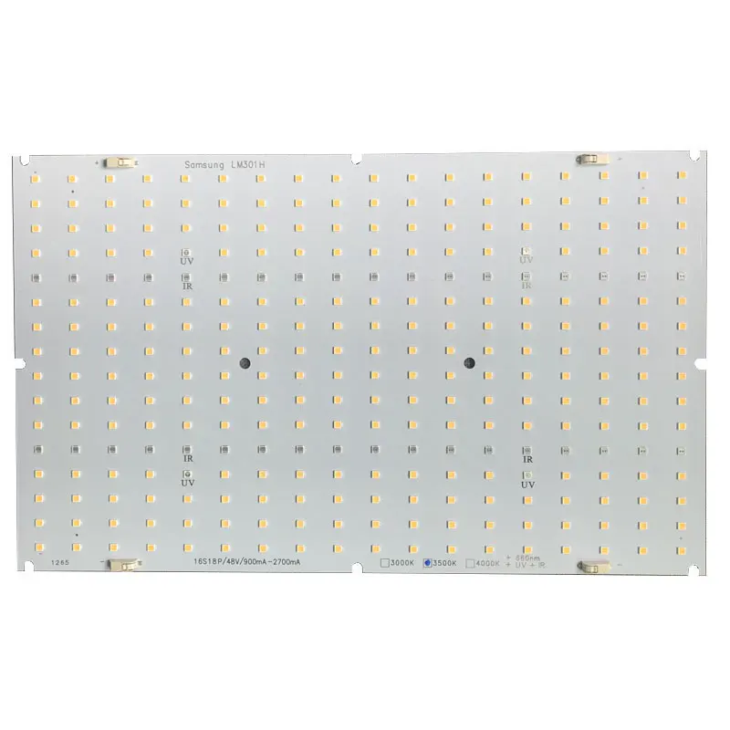 บอร์ดควอนตั้มไฟ LED LM301H สเปกตรัมเต็มรูปแบบสำหรับพืชซัมซุง QB288ไฟเติบโต120W 48V 660 UV IR SMD3030ในร่ม